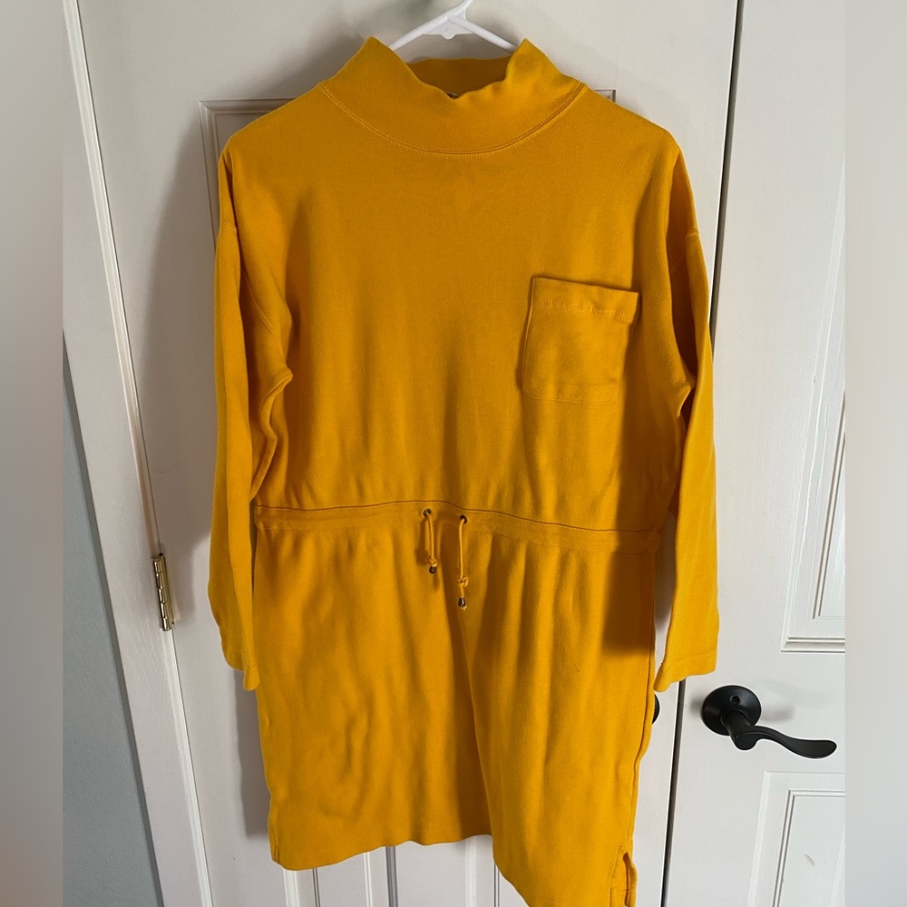 Vintage G.H. Bass Co Gold Mock Turtle Cinch Dress